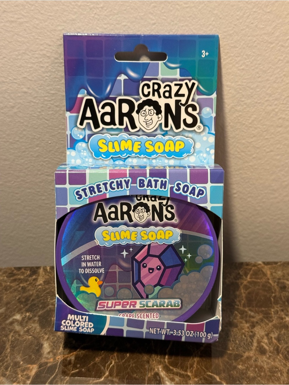 Crazy Aaron’s Super Scarab Slime Soap Stretchy Bath Soap - Purple/Blue